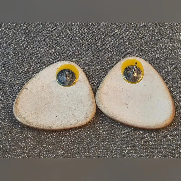 Unique And Whimsical Laurel Burch 90s Style Cat Or Kitty Kat Pierced Earrings - Picture 11 of 14